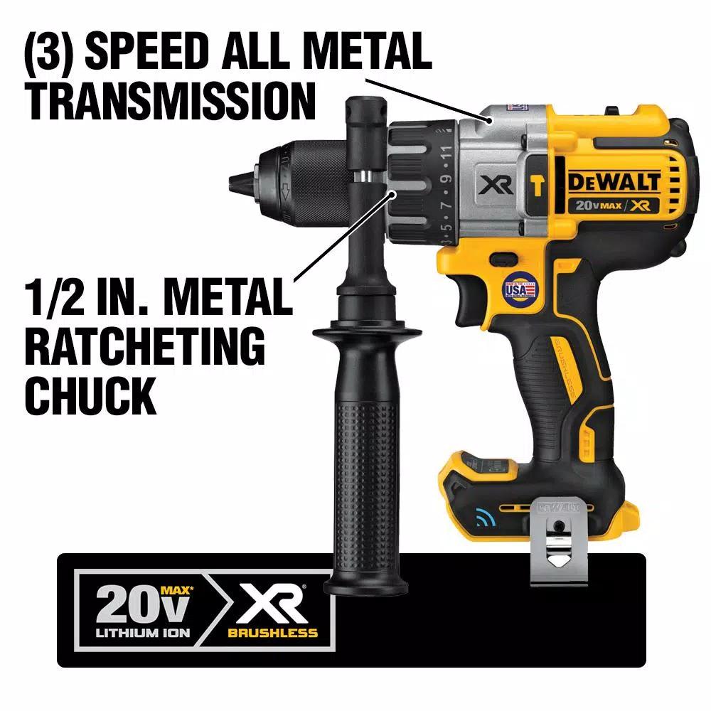 DEWALT 20V MAX XR Brushless 1/2 in. Hammer Drill Driver with Tool Connect (Tool Only)