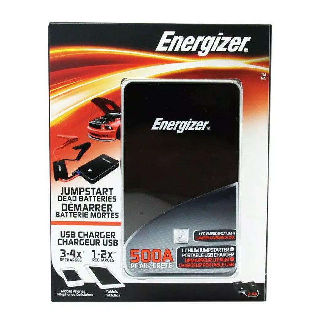 Energizer 7500mAh Lithium Jump Starter and 2.4A Power Bank USB Charger, Pink