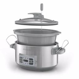 BLACK+DECKER 7 Qt. Stainless Steel Digital Slow Cooker with Temperature Probe and Sous-Vide Function thumbnail 2