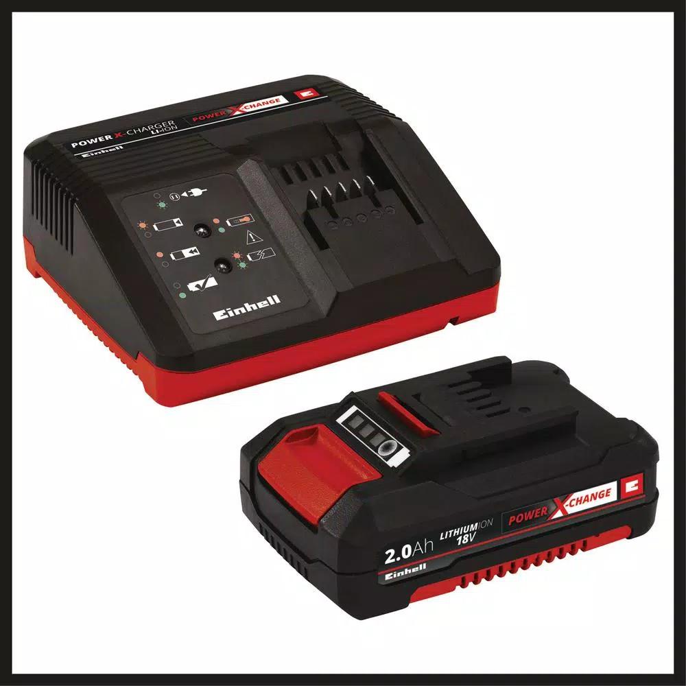 Einhell PXC 18V Cordless Compact Detail Palm Sheet Sander Kit with 2.0 Ah Battery and Fast Charger