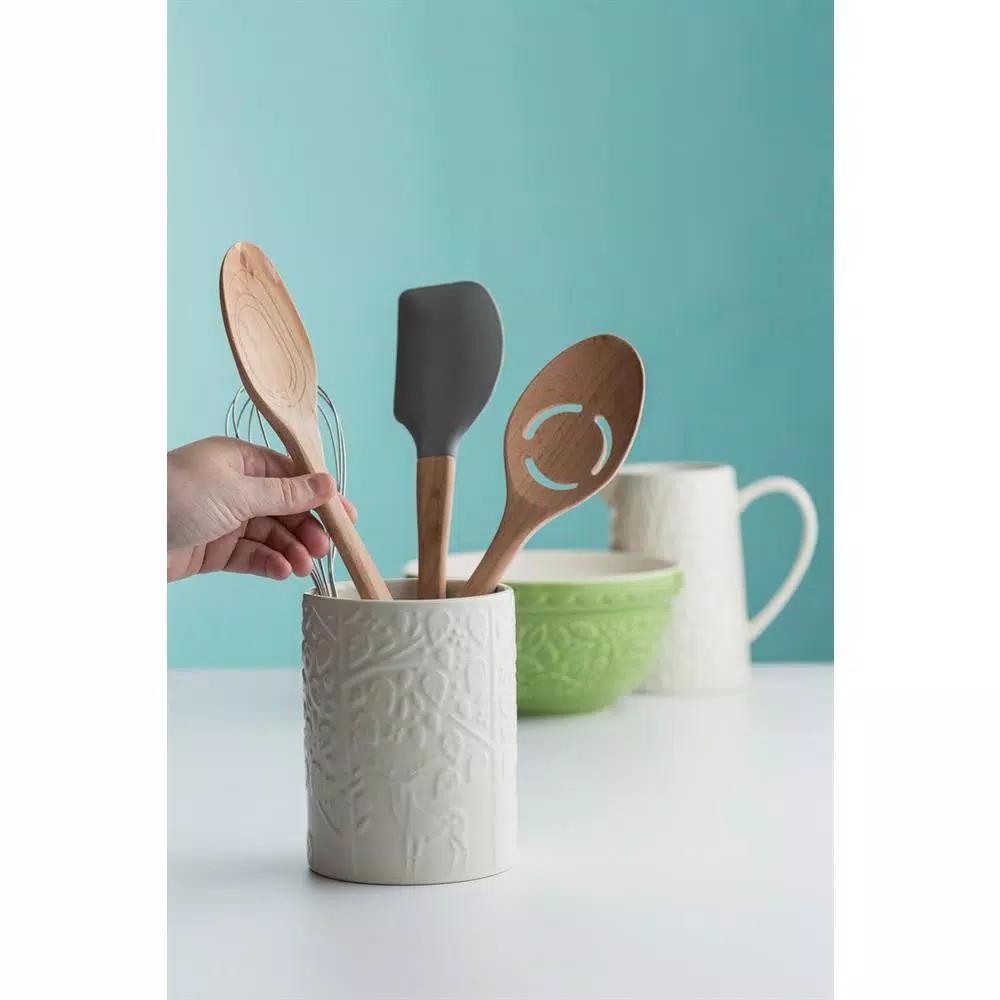 Mason Cash In the Forest Stoneware Utensil Jar, Cream
