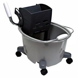 Quickie 5 Gallon Plastic Mop Bucket with Wringer and Heavy-Duty Steel Handle thumbnail 1