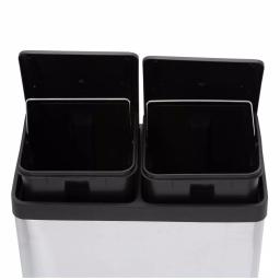 Step N' Sort 16-Gallon 2-Compartment Stainless Steel Trash Can and Recycling Bin thumbnail 4