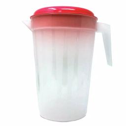 LavoHome 1 Gallon Clear Plastic Pitcher Jugs with Lids, 6-Pack, Assorted Colors thumbnail 3