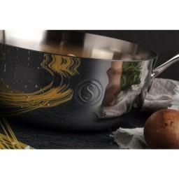 Saveur Selects 4 qt. Tri-Ply Stainless Steel Chef's Pan with Lid thumbnail 3