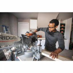RIDGID 12 in. 15 Amp Dual Bevel Sliding Miter Saw Kit with Universal Mobile Stand thumbnail 10
