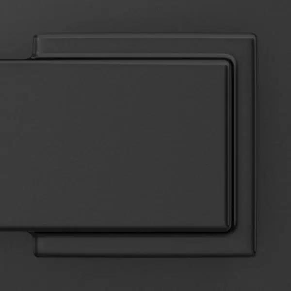 Schlage Custom Century Matte Black Single Cylinder Handleset with Eller Lever and Kinsley Trim