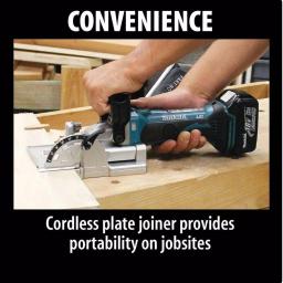 Makita 18V LXT Cordless 0.75 in. Plate Joiner with Bonus 5.0Ah Battery (XJP03Z) thumbnail 7