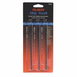 Olson Saw 5 in. Plain End Scroll Saw Blade Assortment, 18-Piece High Carbon Steel Set thumbnail 1
