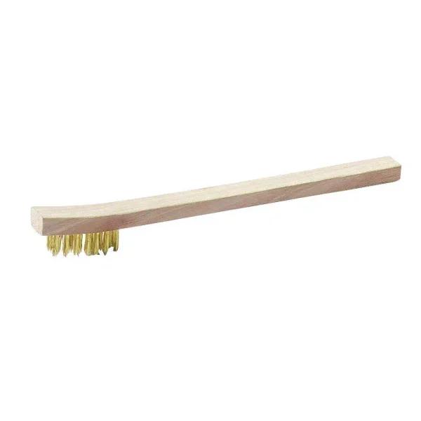 Carlisle 7.25 in. Brass Bristle Wood Handle Utility Wire Brush (Case of 36)