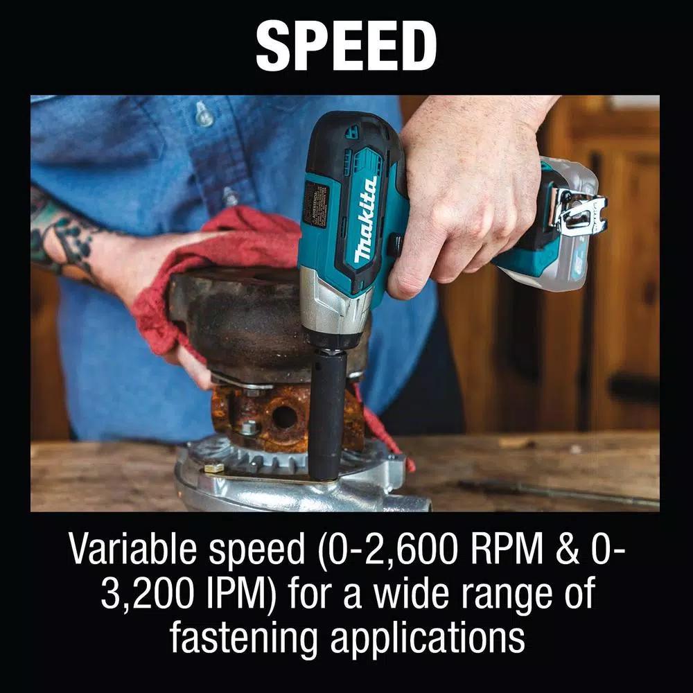 Makita 12V MAX CXT 1/2 in. Sq. Drive Cordless Impact Wrench with 4.0 Ah Battery Kit