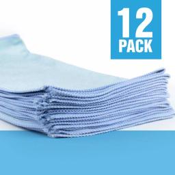 Zwipes Microfiber Glass Cleaning Cloths, 16 x 16 in., Blue (12-Pack) thumbnail 2