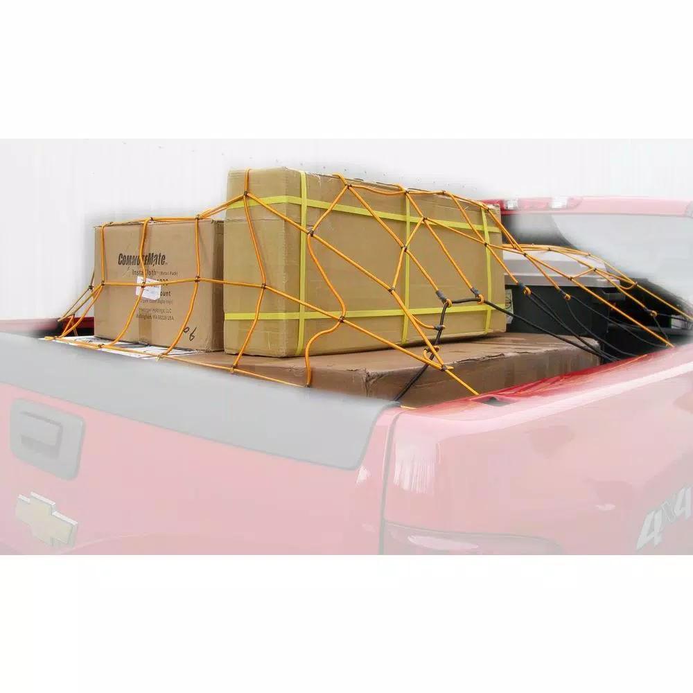 HitchMate StretchWeb 5 ft. x 8 ft. Heavy-Duty Cargo Netting with 12 Hooks and Storage Bag