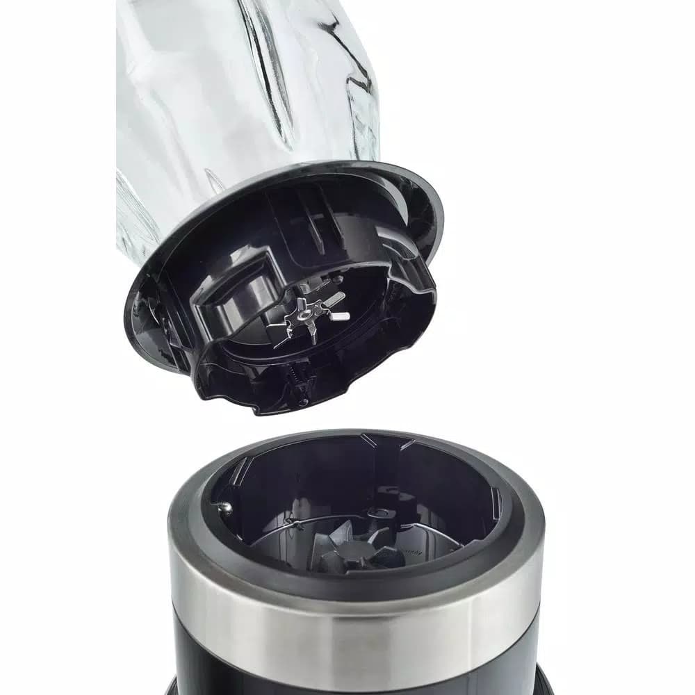 Braun PureMix 1000W Countertop Blender with 56 oz. Thermal Resistant Glass Jug, 3-Speed, Black & Stainless Steel