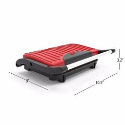 Chef Buddy 760W Red Non-Stick Panini Press and Countertop Grill thumbnail 5