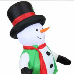 Sunnydaze Decor 6.8 ft. Holly Jolly Snowman Inflatable Outdoor Christmas Decoration with LED Lights thumbnail 6