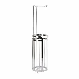 Bath Bliss Mod Collection Toilet Paper Holder and Reserve Stand with Storage in Chrome thumbnail 2
