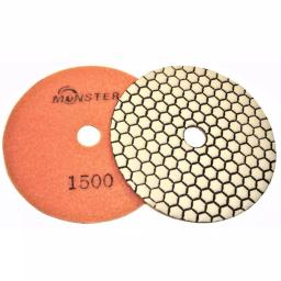 Monster 5 in. Honeycomb Dry Diamond Polishing Pad Set with Back Holder, 8-Piece Kit thumbnail 9