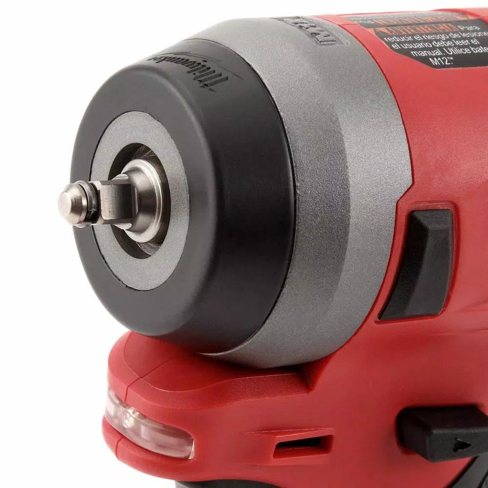 Milwaukee M12 FUEL 12V Brushless 1/4 in. Stubby Impact Wrench with 2.0 Ah Battery