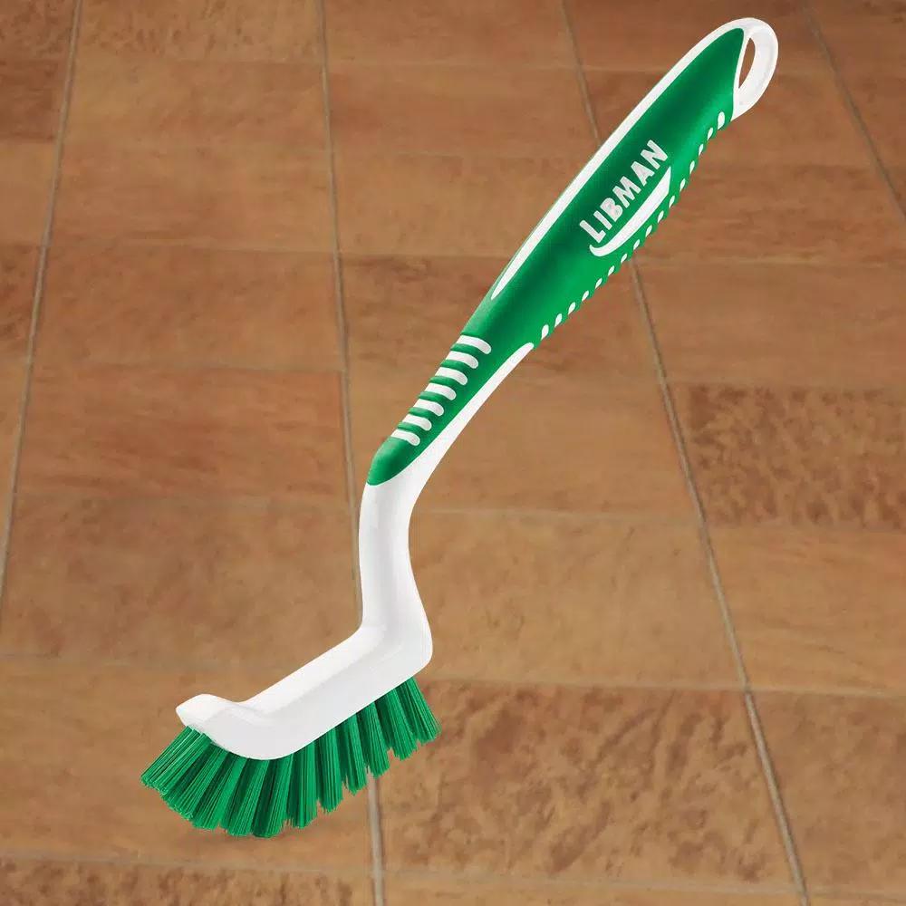 Libman Tile and Grout Brush with Ergonomic Rubber Grip