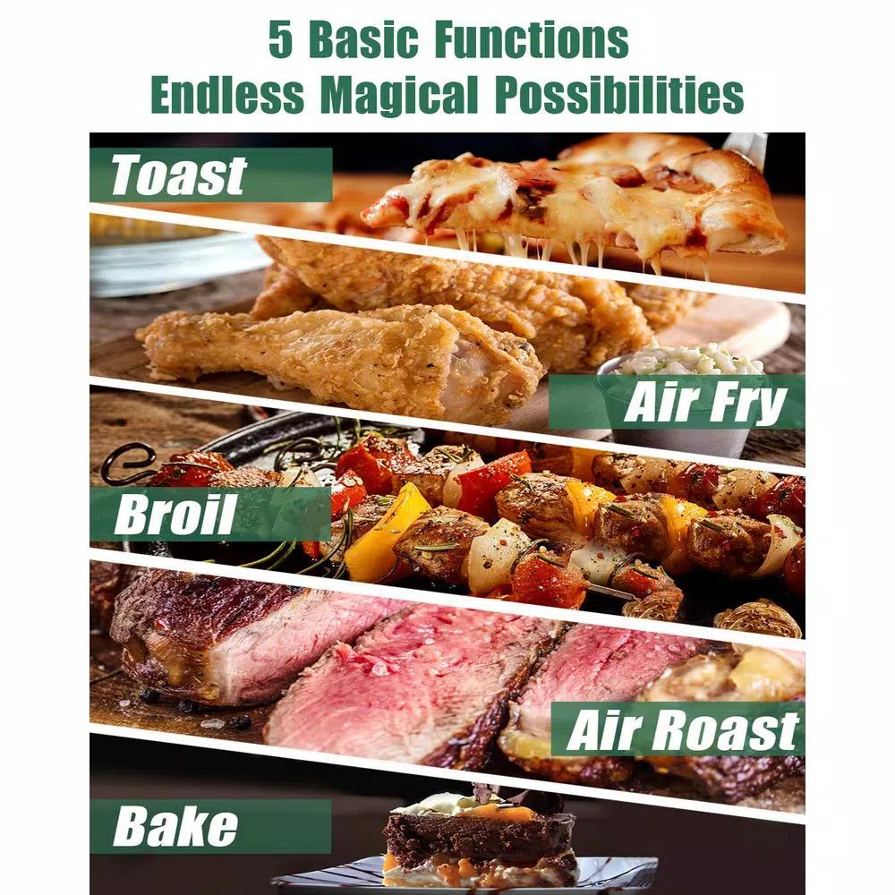 Boyel Living 19 Qt. Air Fryer Toaster Oven with Air Fry, Roast, Toast, Broil, Bake Functions - Sandy Grey