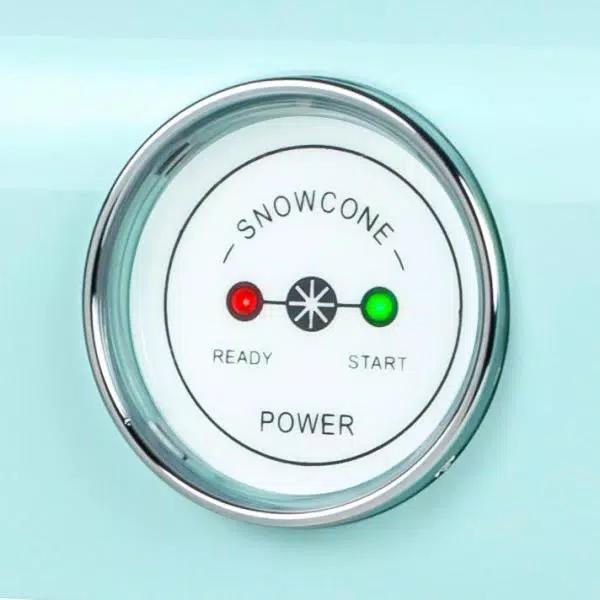Nostalgia 30W Aqua Blue Retro Snow Cone Maker with Stainless Steel Blades