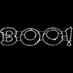 Haunted Hill Farm 63 in. x 16 in. LED Boo Sign Halloween Light, Indoor/Outdoor Weather Resistant Decor thumbnail 1