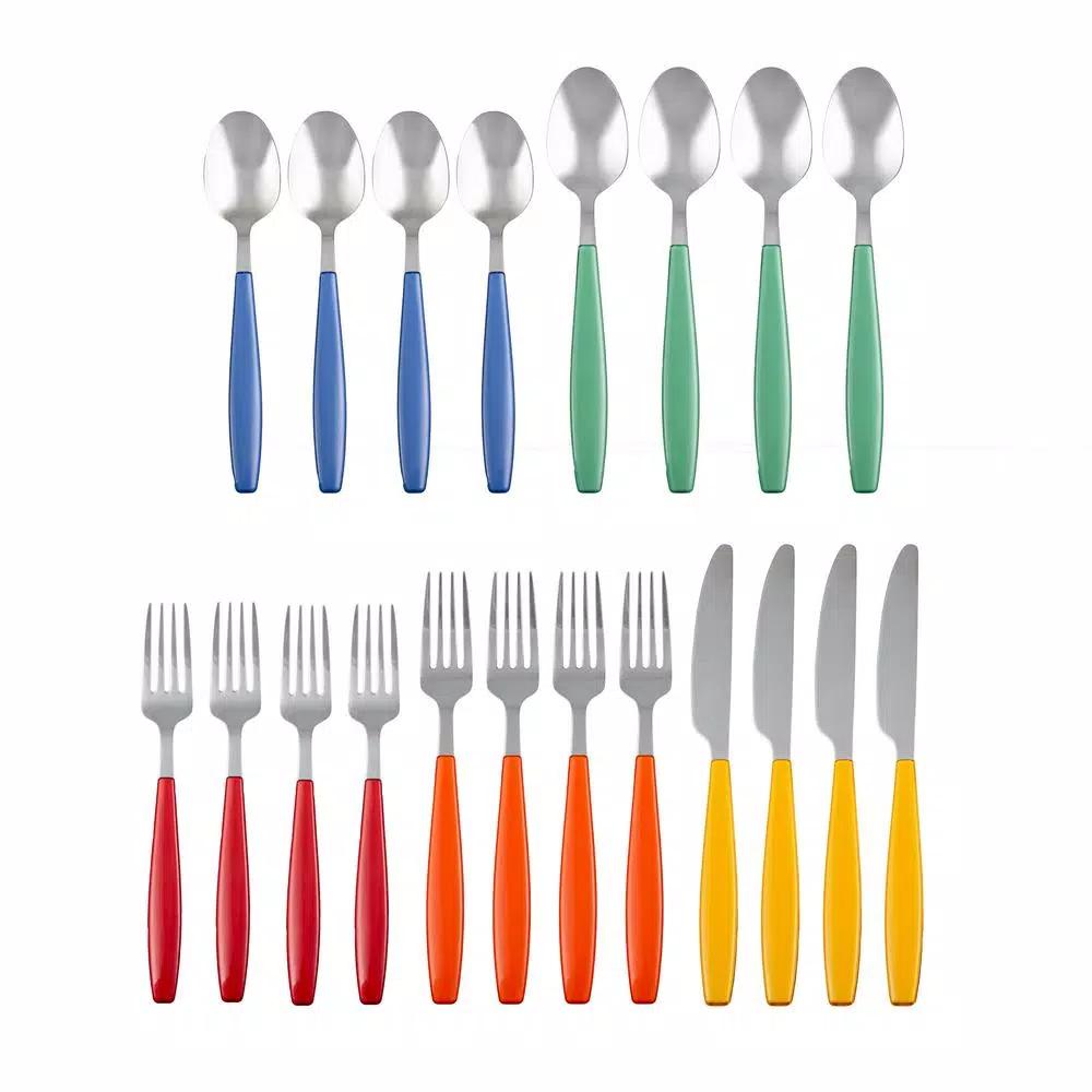 Fiesta Jamboree 20-Piece Flatware Set, Multi-Color 18/0 Stainless Steel, Service for 4