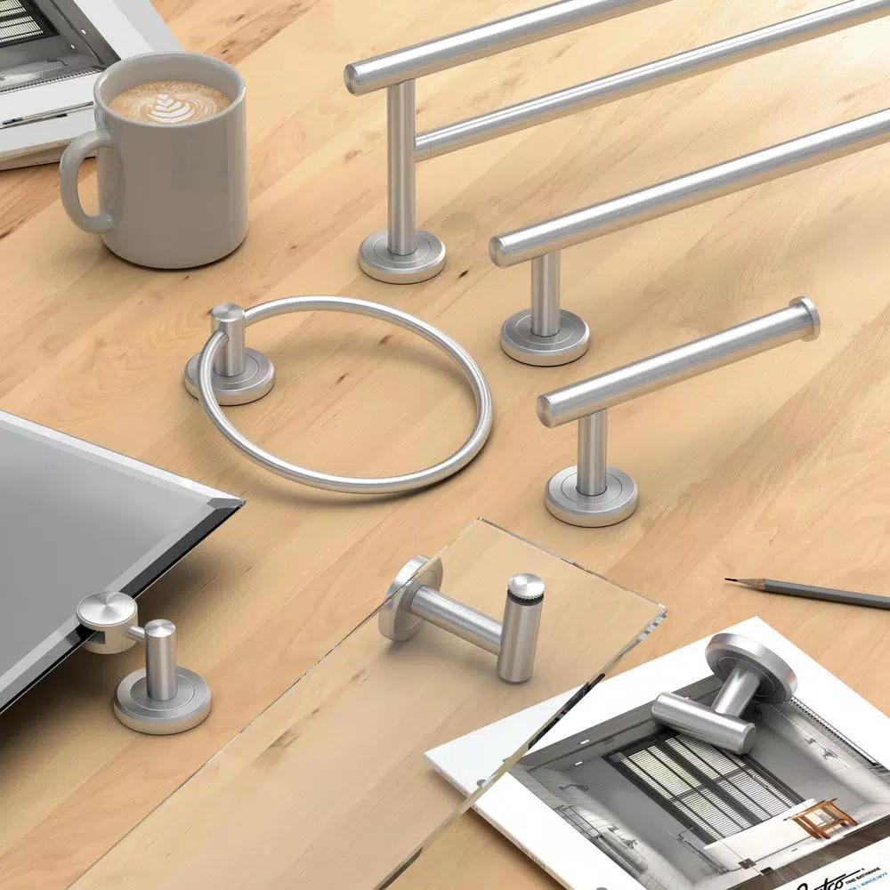 Gatco Latitude II 1-Bar Wall Mounted Towel Rack, Satin Nickel