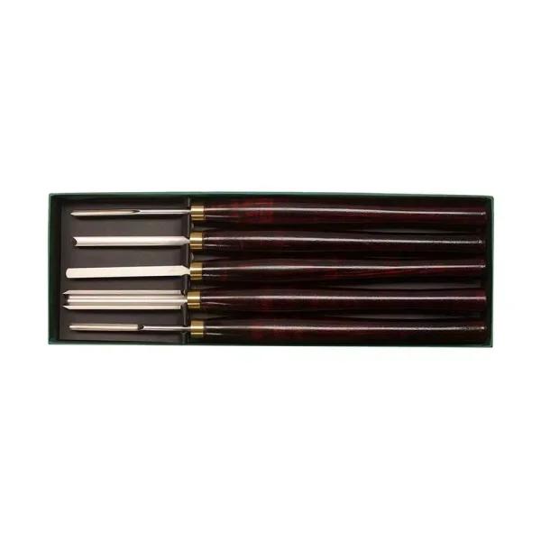 NOVA 9034 5-Piece Standard Woodturning Chisel Set with M2 Steel Blades