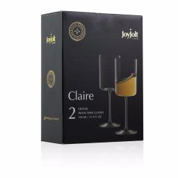JoyJolt Claire 11 oz. White Wine Glasses, Set of 4 - Lead-Free Crystal thumbnail 4