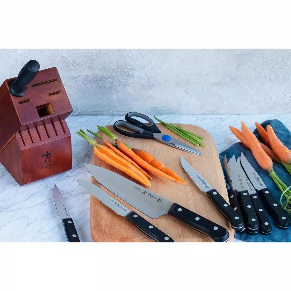 Henckels International Solution 15-Piece Knife Block Set with Hardwood Block