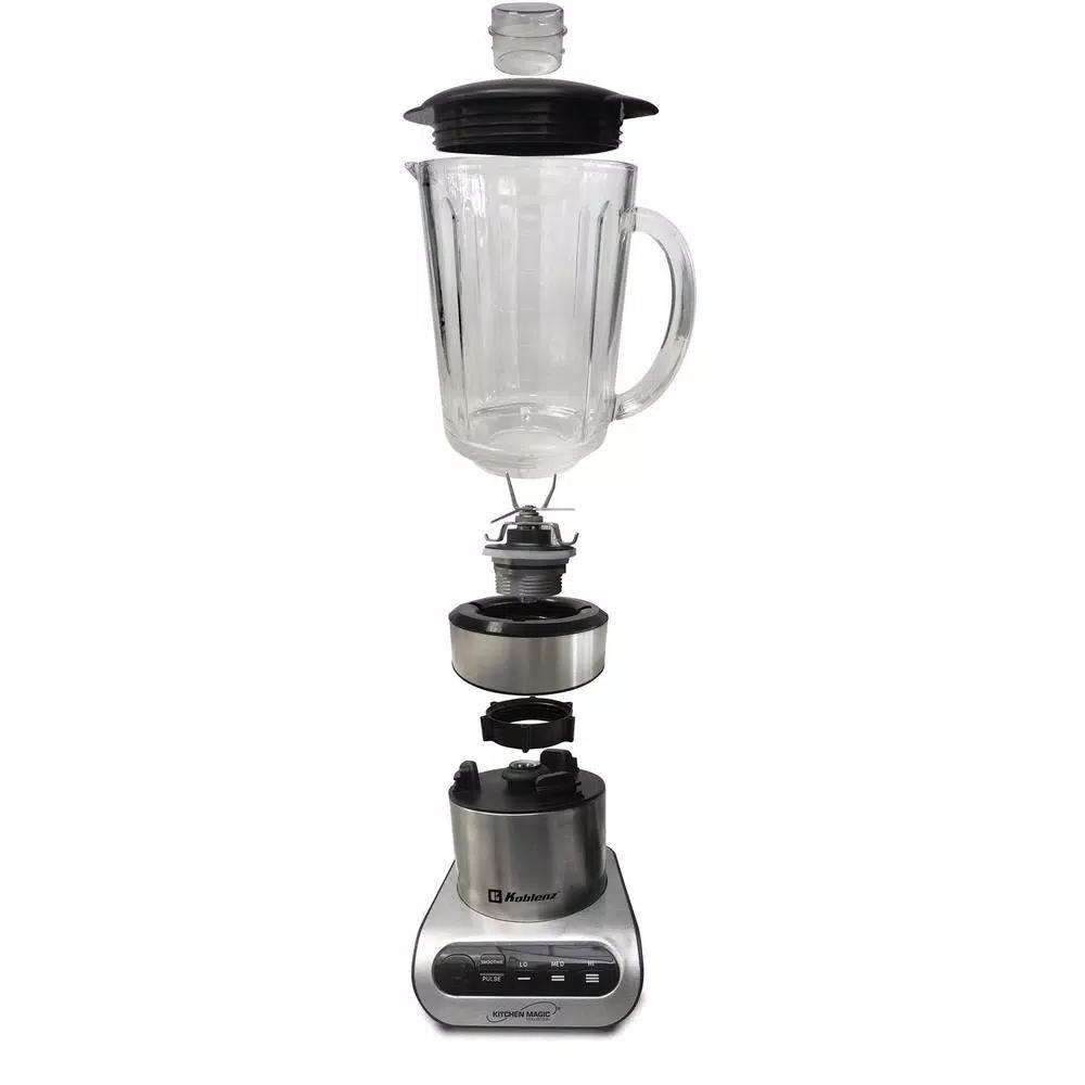 Koblenz Kitchen Magic Collection LKM-9510 RVI Professional 1000W Blender, 59 oz. Glass Jar, Silver