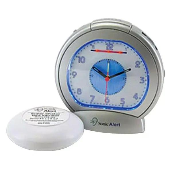 Sonic Alert Sonic Boom SBA475ss Analog Alarm Clock with 113 dB Extra-Loud Alarm and Bed Shaker