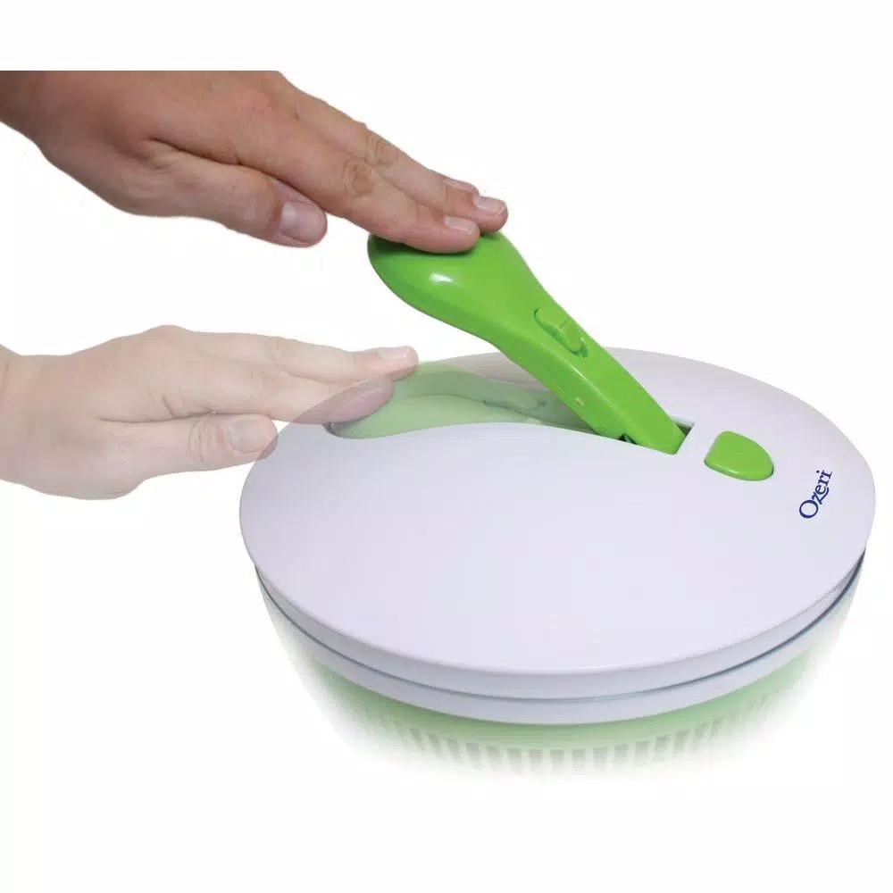 Ozeri FRESHSPIN Salad Spinner and Serving Bowl, Swiss Designed, BPA-Free, Green