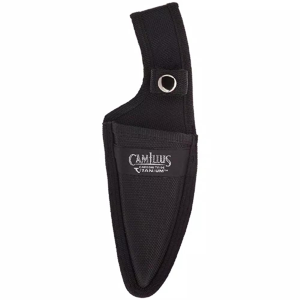 Camillus Dominator 2.25 in. Stainless Steel Drop Point Fixed Blade Knife with Aluminum Handle and Sheath
