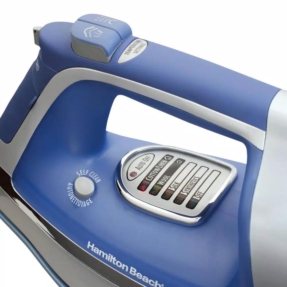 Hamilton Beach Durathon Nonstick Steam Iron with 1700W Power and 3-Way Auto Shutoff