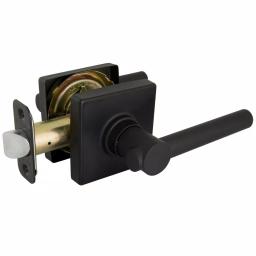 Defiant Highland Matte Black Passage Door Lever with Square Rose thumbnail 6