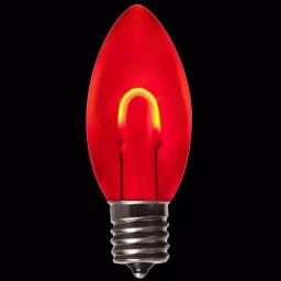 Wintergreen Lighting FlexFilament C9 Red LED Vintage Edison Shatterproof Christmas Light Bulbs (5-Pack) thumbnail 1