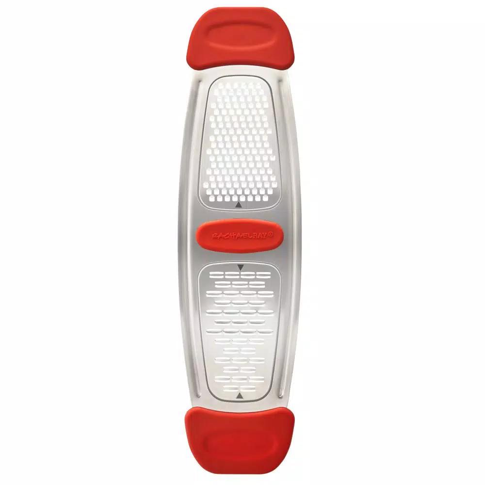 Rachael Ray Stainless Steel Multi-Grater with Red Silicone Handles