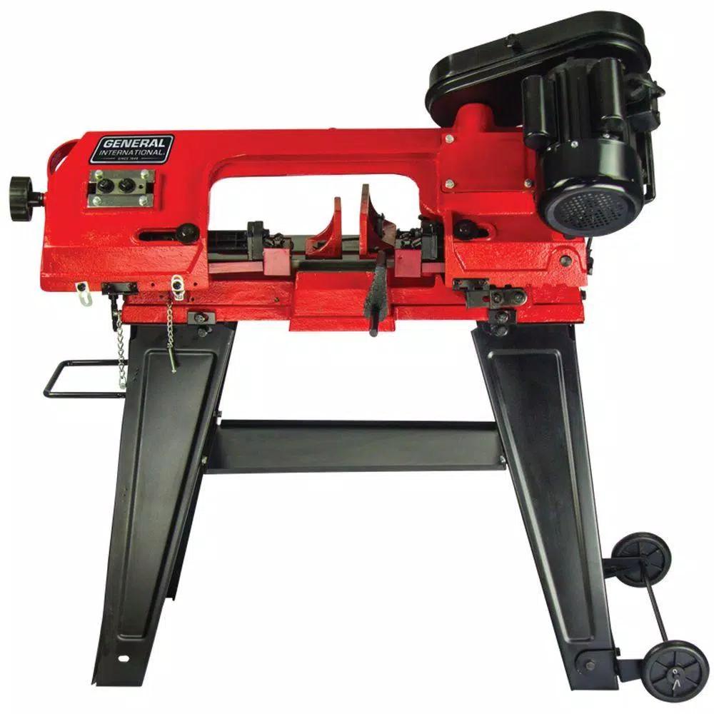 General International 4.5 in. Metal Cutting Band Saw with Heavy Duty Steel Stand