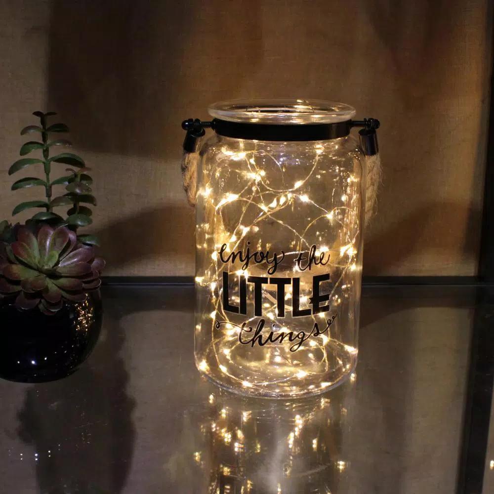 Stonebriar Collection Stonebriar 7 in. Clear Bubble Glass Hurricane Candle Holder with Family Sentiment