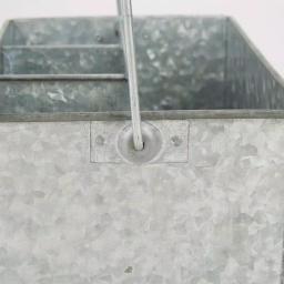 Mind Reader Silver Galvanized Steel Utensil Caddy - 3 Compartment Flatware & Condiment Organizer thumbnail 5