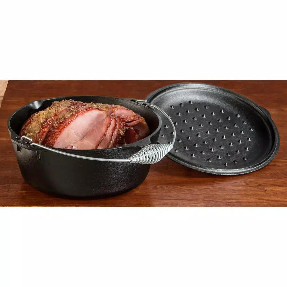 Lodge 7 Qt. Cast Iron Dutch Oven with Lid and Spiral Bail Handle