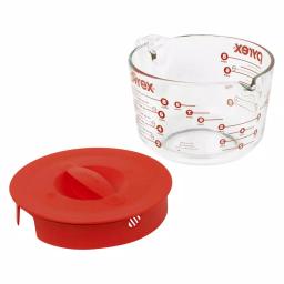 Pyrex 8-Cup Glass Measuring Cup with Red BPA-Free Lid thumbnail 2