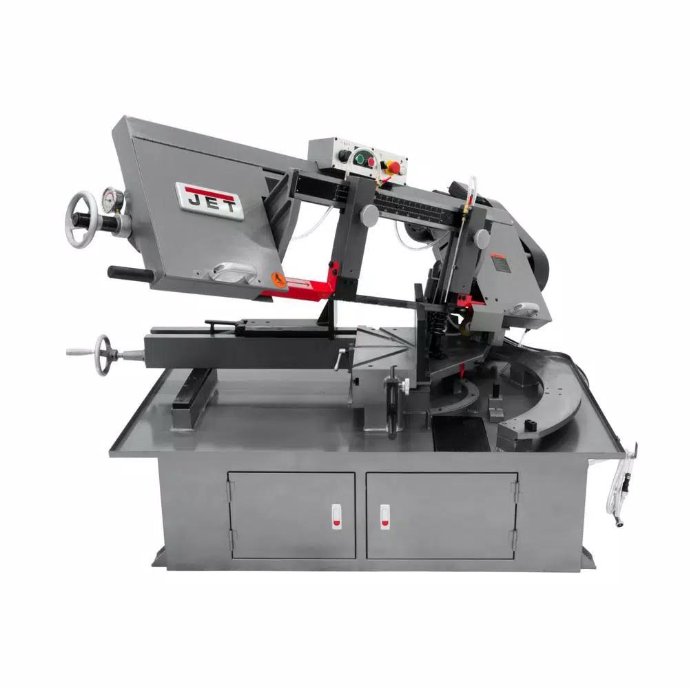 Jet 10 in. x 18 in. Horizontal Dual Mitering Bandsaw, 2 HP, 230V, 3-Phase