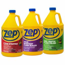 Zep Professional Floor Maintenance Combo: HD Floor Stripper & High-Traffic Floor Polish with Sealer (3-Pack) thumbnail 1