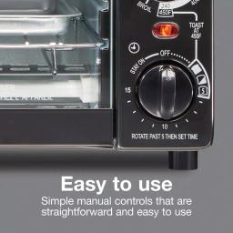 Proctor Silex 31118 4-Slice Toaster Oven Broiler, 1000W, Black thumbnail 5