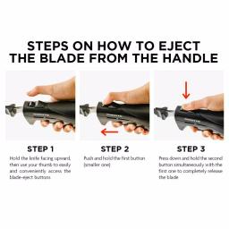 Ovente 17.5 in. Stainless Steel Electric Kitchen Knife with Sheath and Safety Button thumbnail 7