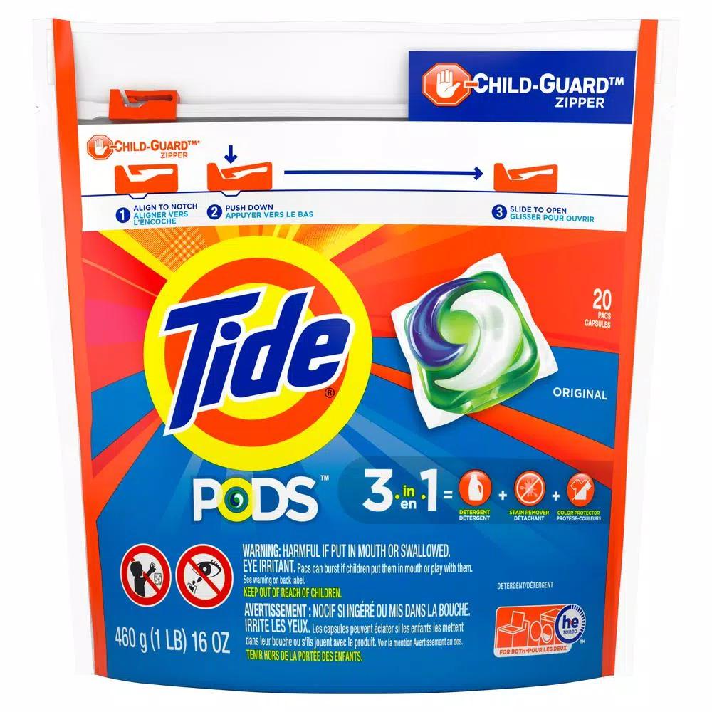 Tide PODS Original Scent Laundry Detergent Pods, 20-Count